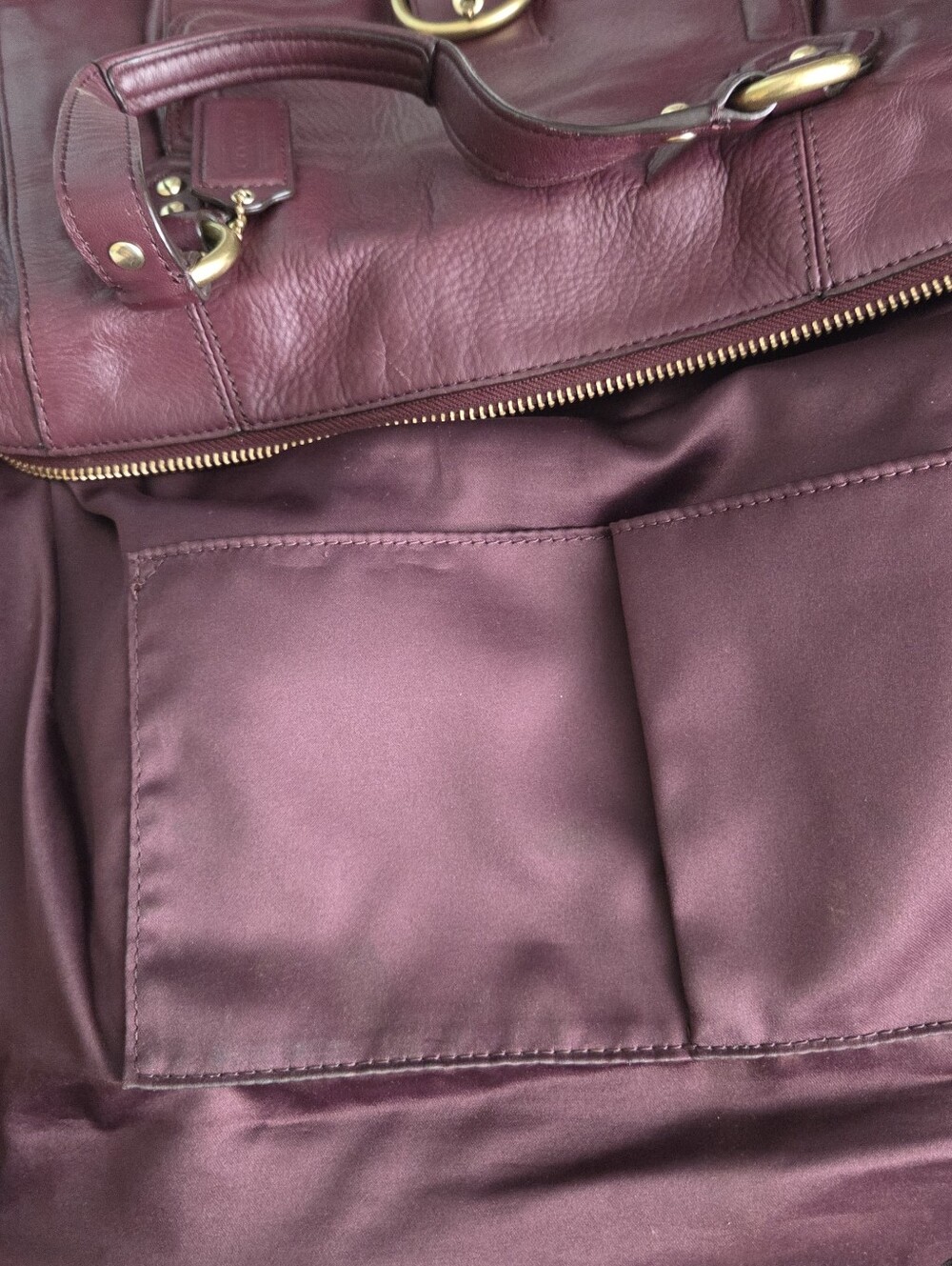 Coach Bag F1373-F25151 Leather Buckle Satchel Shoulder Burgundy F25151 - Picture 14 of 16